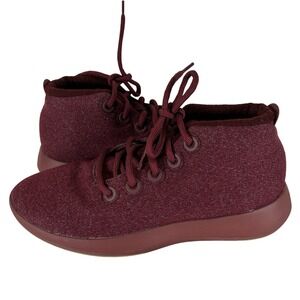 Allbirds WRUM Wool Runner Mid Burgundy Lace Up Running Shoes Mens 9